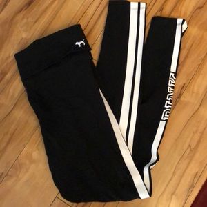 VS Pink Foldover Cotton Leggings, Small